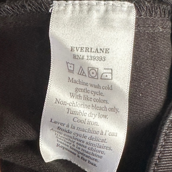 Everlane Straight Leg Size 0 Black Jeans Regular Length Organic Cotton - Picture 7 of 8